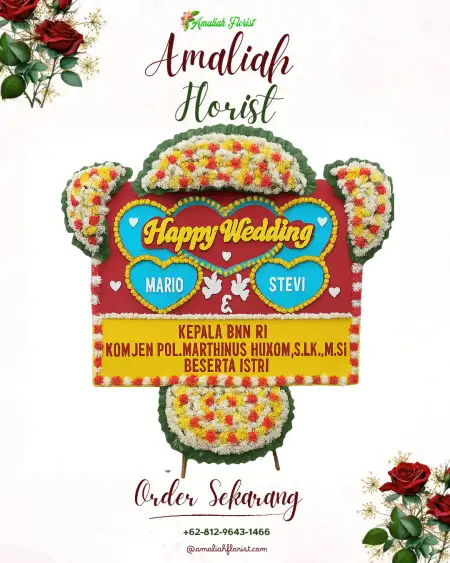 Papan Bunga Pernikahan Bonggo